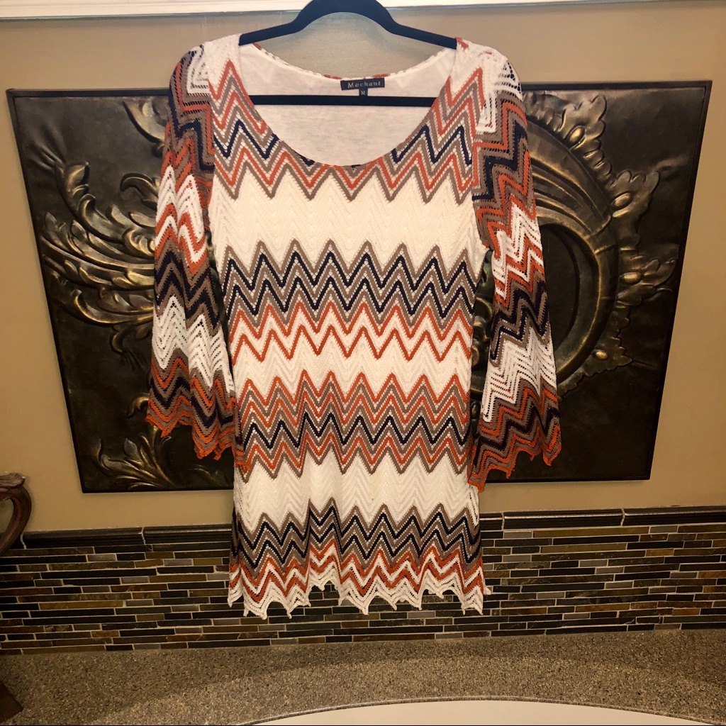 Merchant Chevron Lace Mini Dress